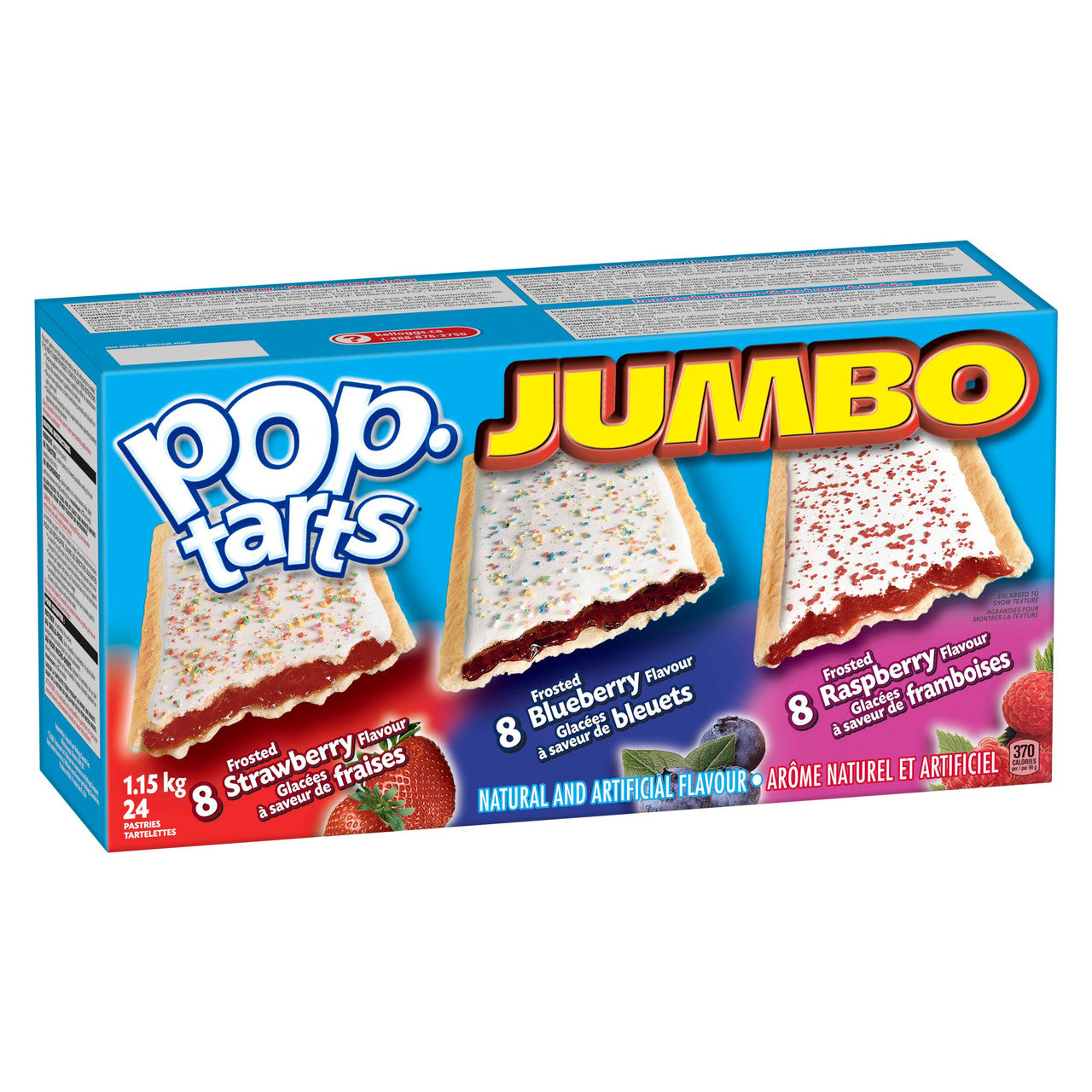 Kellogg's PopTarts Jumbo 24-Count, 1.2kg {Imported from Canada}
