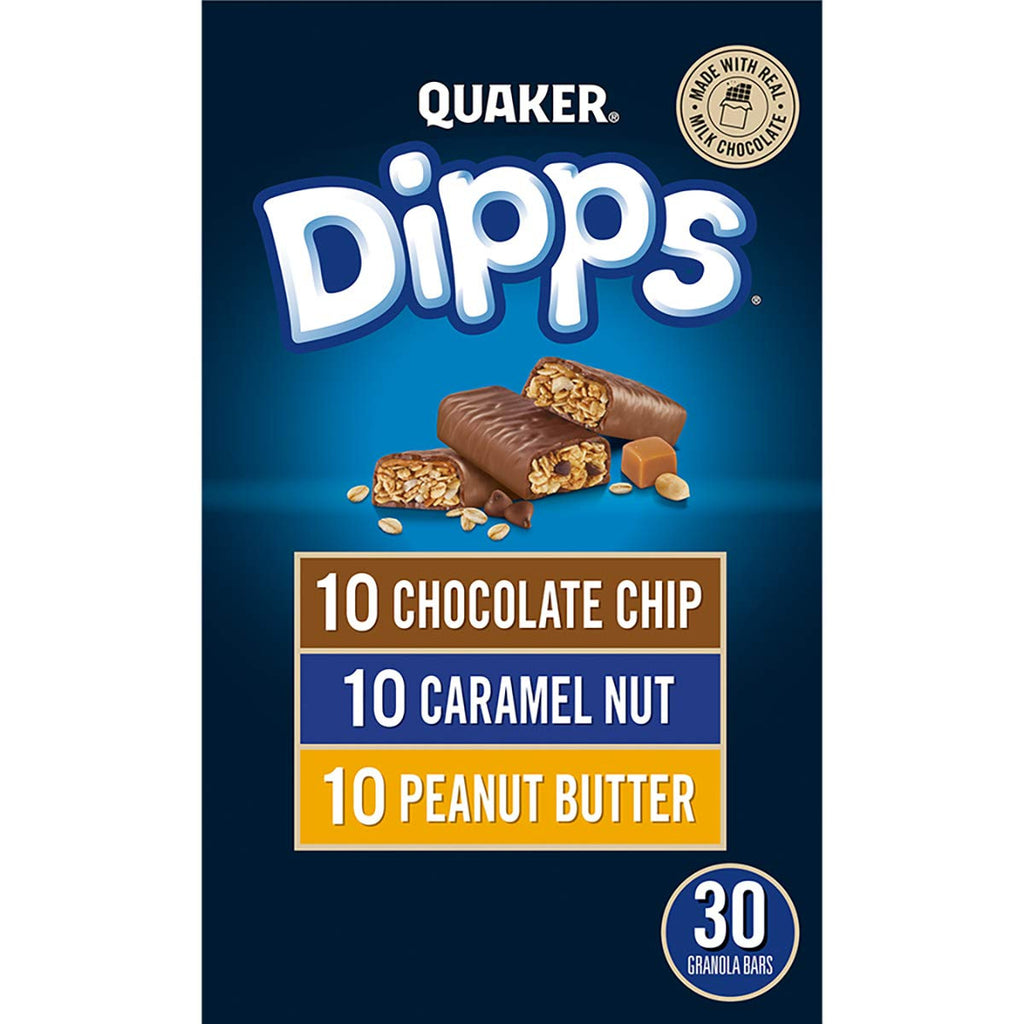 Dipps TRIPLE PLAY CLUB PACK (935g/33 oz.), 30ct Snack Bars {Imported from Canada}