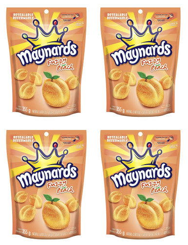 Maynards Fuzzy Peach 355g (12.5oz) Pack of 4, {Imported from Canada}