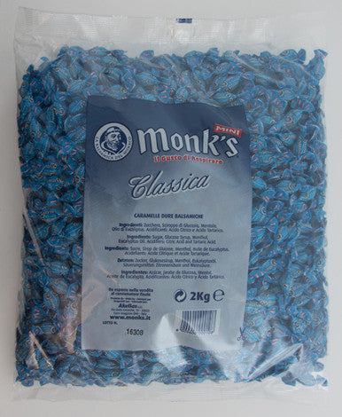 Monks Mini Mentho Eucalyptus CANDIES, 2kg/70.5 oz., Bag {Imported from Canada}