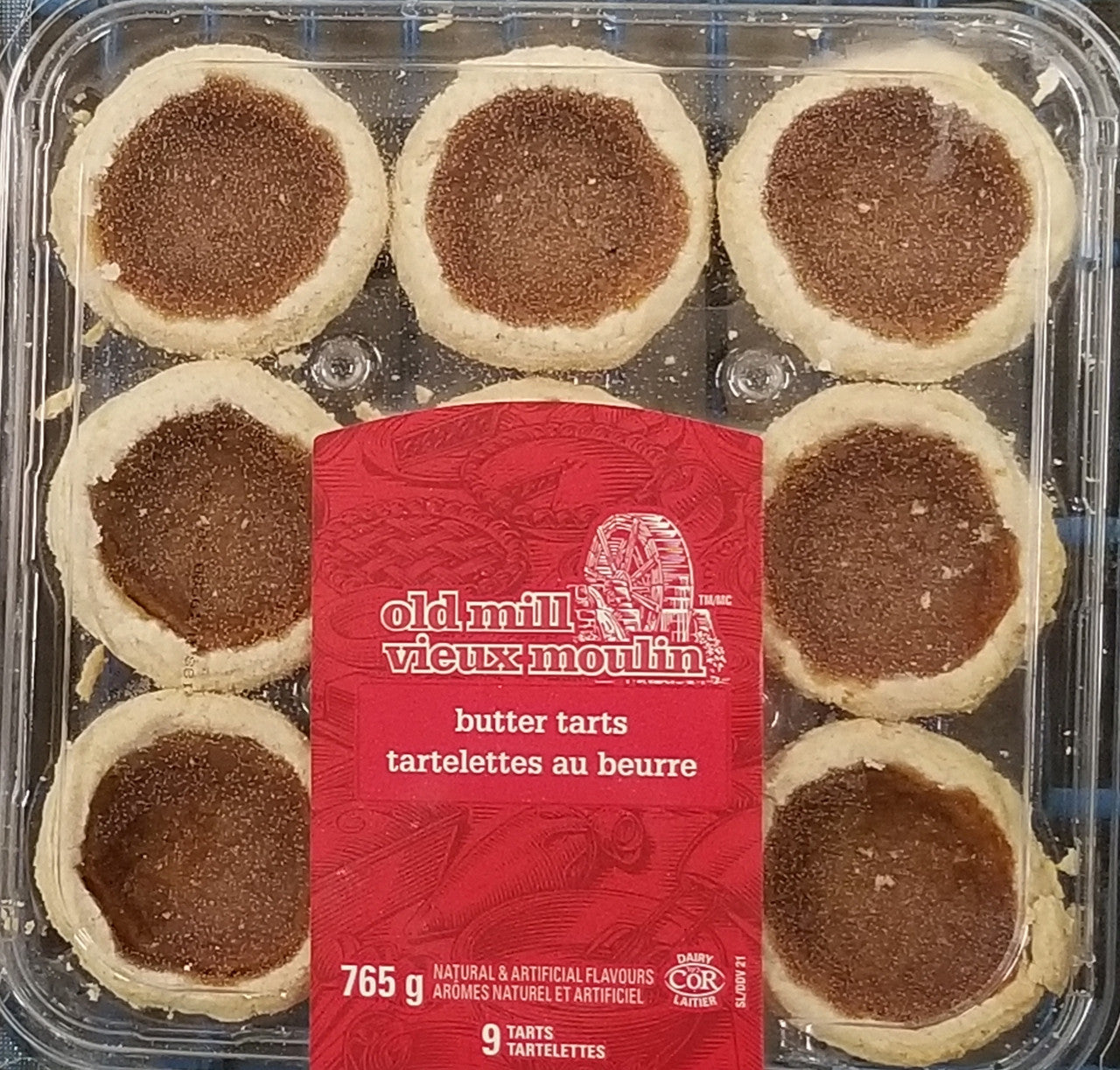 Old Mill Butter Tarts 765g/27oz., 9ct., {Imported from Canada}