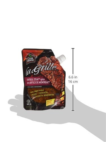 La Grille, Grilling Made Easy, Montreal Steak Spice Wet Rub, 200ml/6.8oz,{Imported from Canada}
