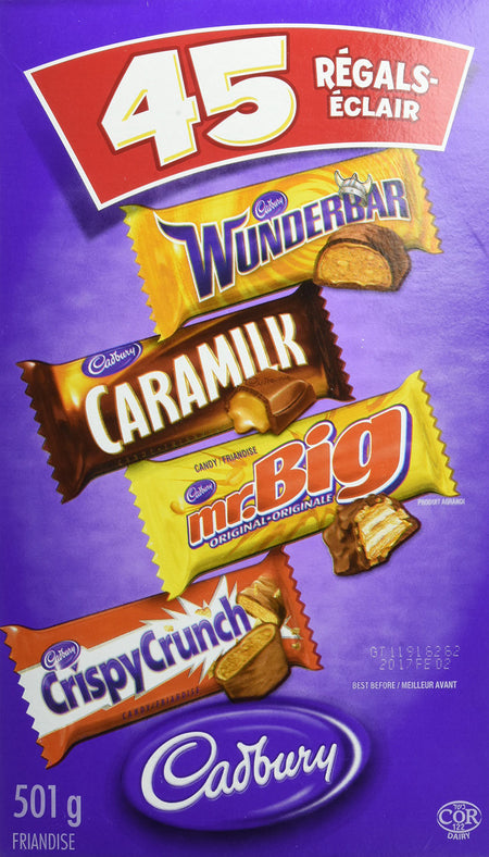 Cadbury Halloween Treats Chocolate, 45ct Wunderbar, Mr. Big, Caramilk, Crispy Crunch {Imported from Canada}