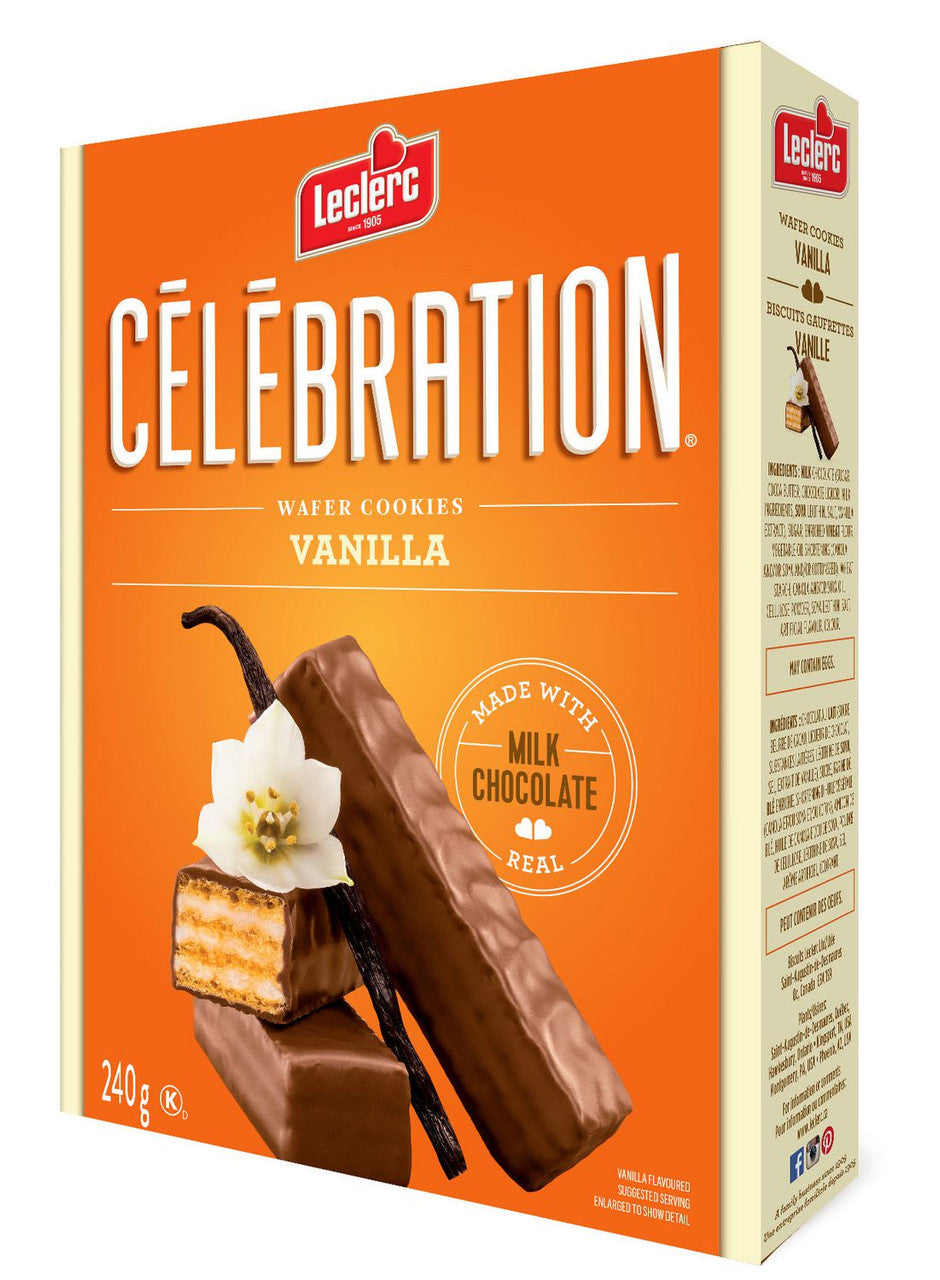 Leclerc Celebration Vanilla Wafer Cookies, 240g/8.5 oz., {Imported from Canada}