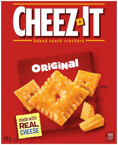 Cheez-It Original Baked Snack Crackers, 200g/7.1 oz., Box, {Imported from Canada}