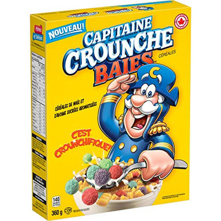 Cap'n Crunch Berries Cereal, 360g/12.7 oz., Box {Imported from Canada}