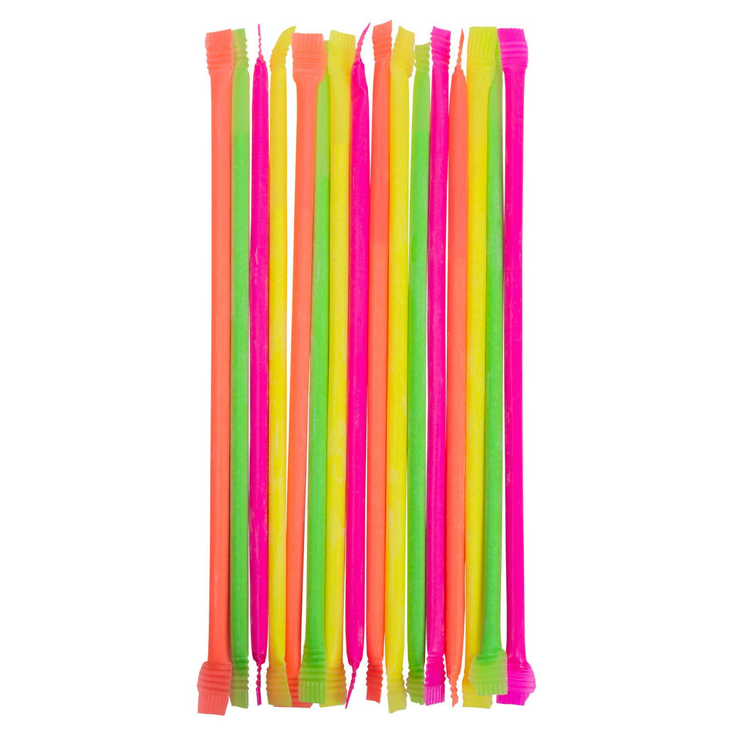 Neon Sour Candy Powder Filled Straws, 120 Count, (3 pack) {Imported from Canada}