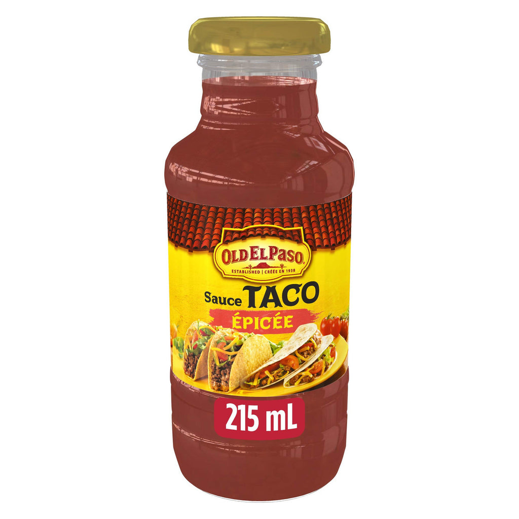 Old El Paso Taco Hot Sauce, 215ml/7.3 fl oz., (2 Pack) {Imported from Canada}