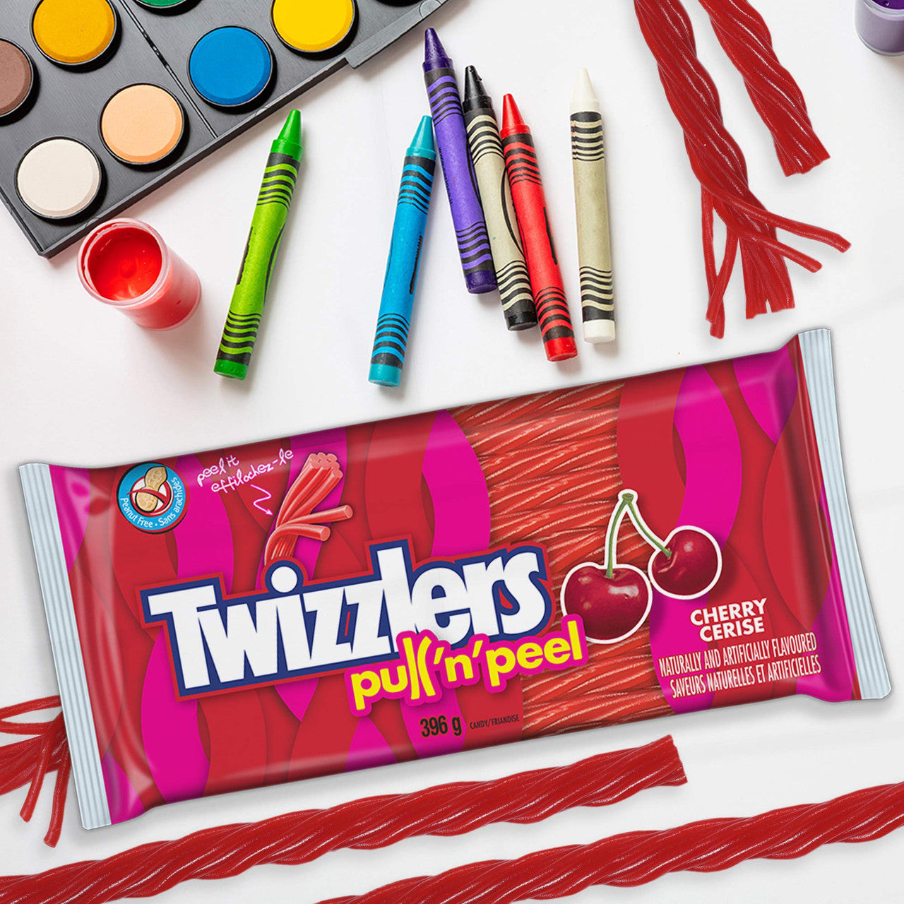Twizzlers Cherry Pull N Peel Party Pack, 396g/14oz {Imported from Canada}