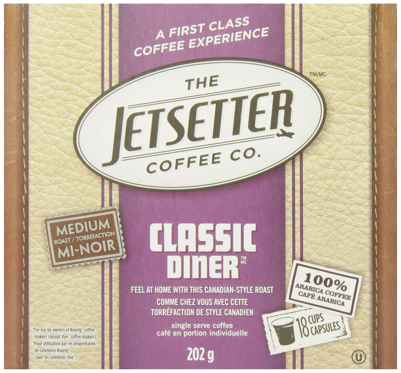 The Jetsetter Coffee Classic Diner, 18-Count, 202gm {Imported from Canada}