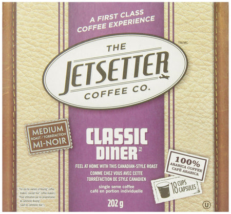The Jetsetter Coffee Classic Diner, 18-Count, 202gm {Imported from Canada}