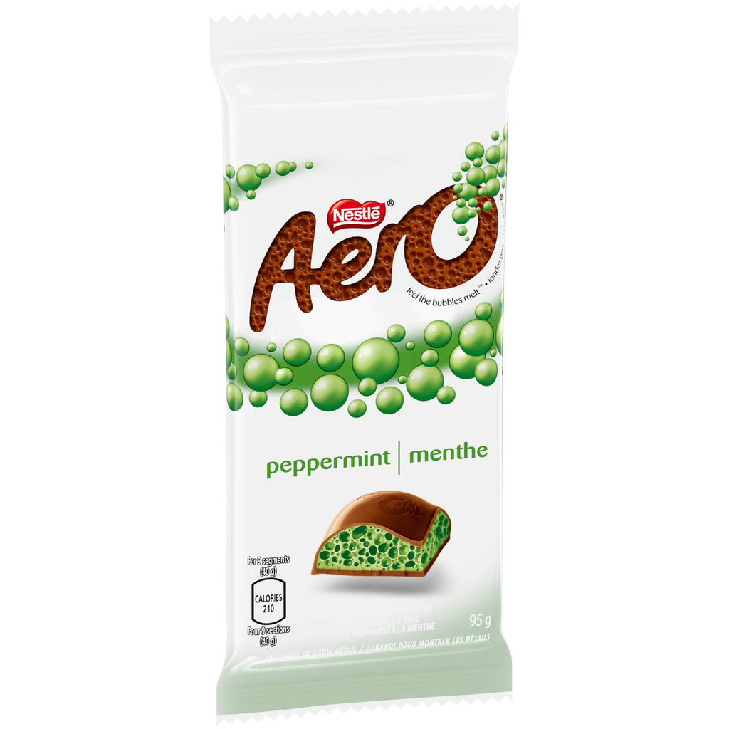 AERO NESTLE  Dark Mint Chocolate Bar, 95g/3.35oz, (Imported from Canada)