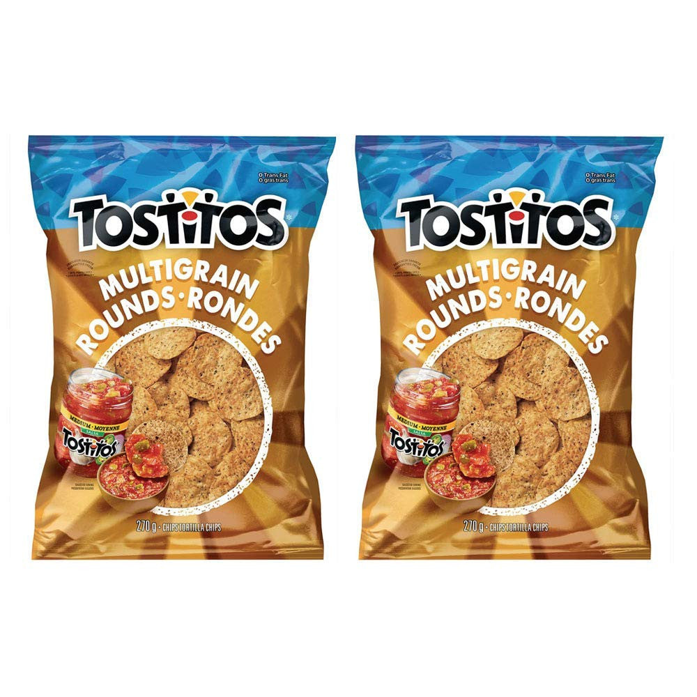Tostitos Multigrain Rounds Tortilla Chips 270g/9.5oz, 2-Pack {Imported from Canada}