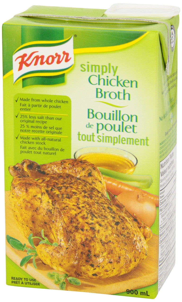 Knorr Simply Chicken Broth, 900ml/30.4oz., {Imported from Canada}