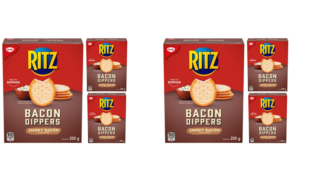 Christie Ritz Bacon Dippers Crackers, 200g/7.1 oz., (6 pack) {Imported from Canada}