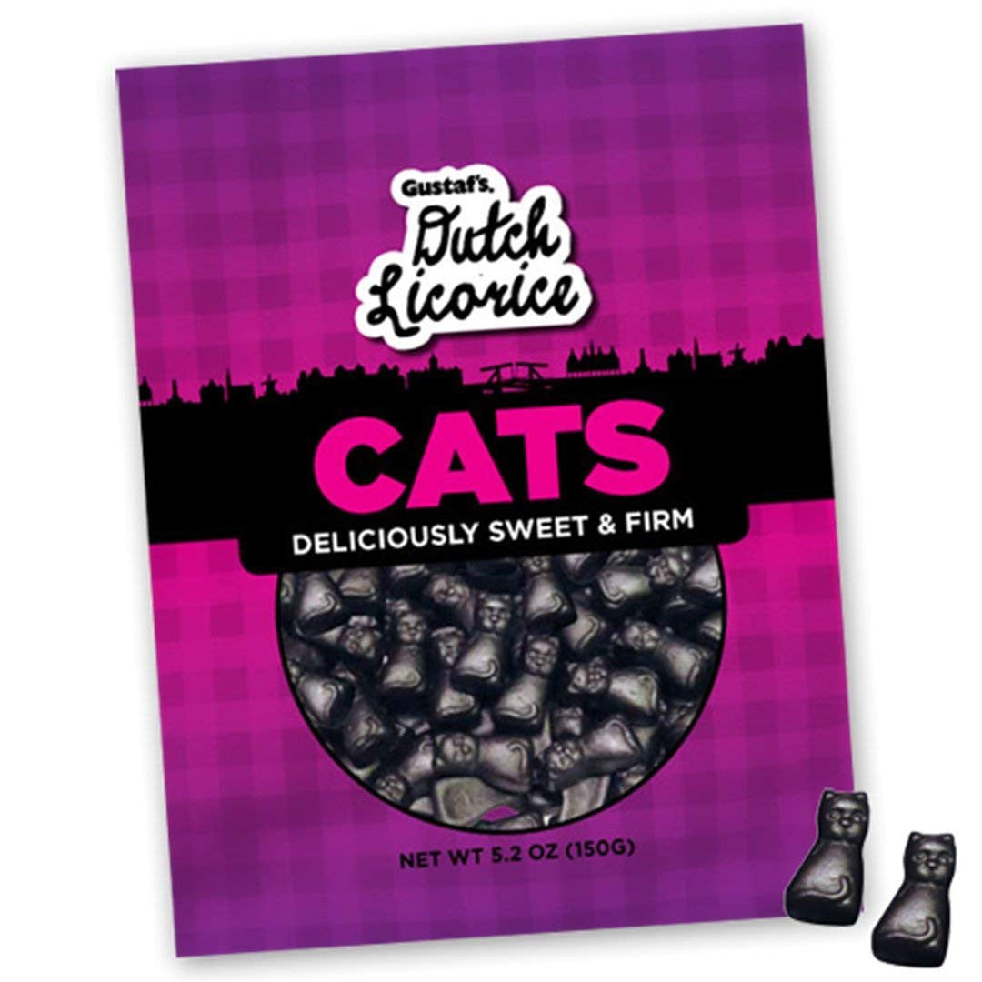 Gustaf's Dutch Licorice Cats, 150g/5.2-Ounce Bags (Pack of 2) {Imported from Canada}