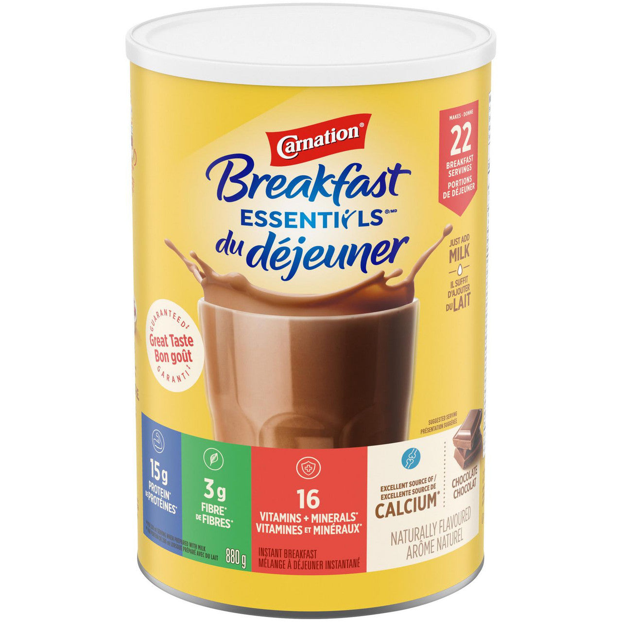 Carnation Breakfast Essentials Chocolate Drink Mix, 880g/1.9 lbs. {Imported from Canada}