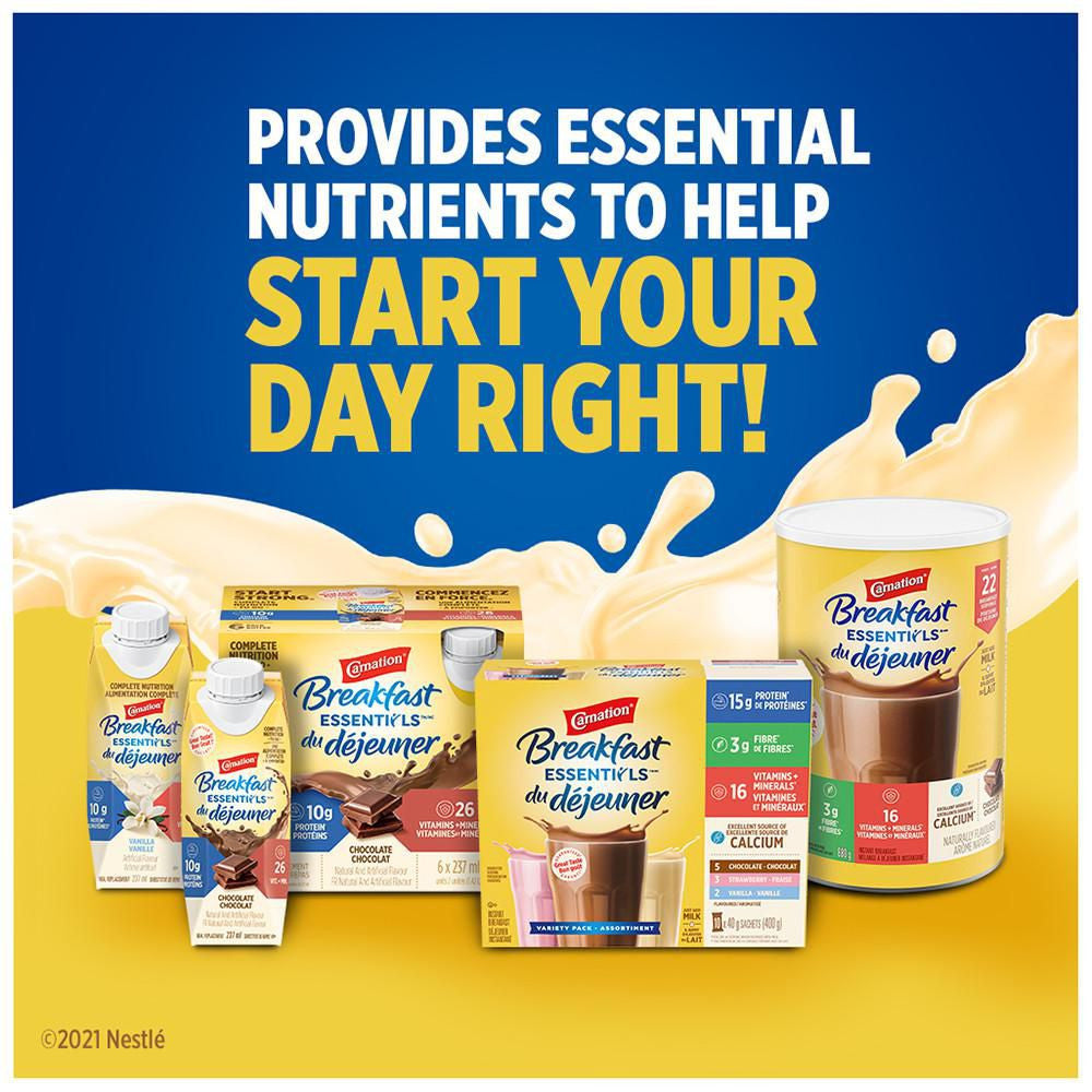 Carnation Breakfast Essentials Chocolate Drink Mix, 880g/1.9 lbs. {Imported from Canada}