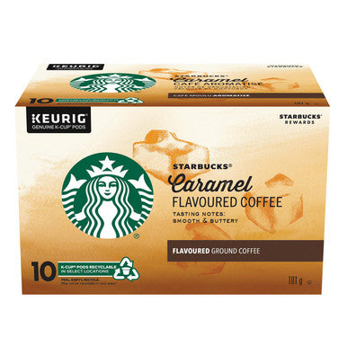 Starbucks Caramel Flavored Coffee K-Cup 10ct, 101g/3.5 oz. (Imported from Canada)