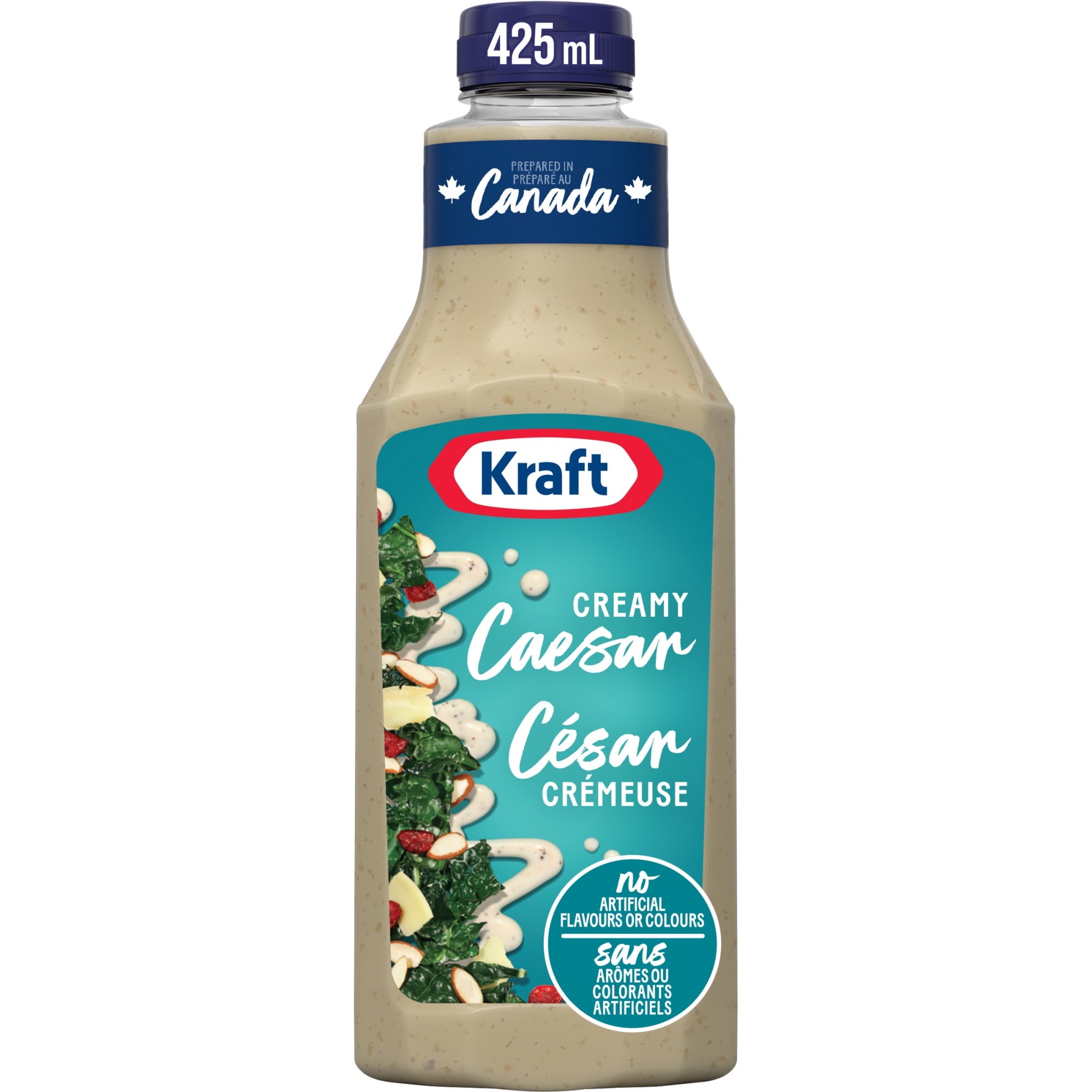 Kraft Creamy Caesar Dressing 425ml/14.4 oz., Bottle, front of bottle