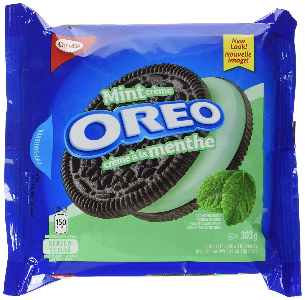 Oreo Mint Creme Chocolate Sandwich Cookies 303g/10.7 oz., (3pk) {Imported from Canada}