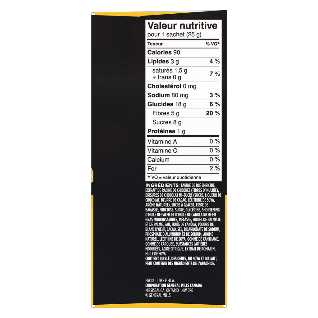Fibre 1, Delights Chocolate Chip Cookie, 5ct, 125g/4.4oz., {Imported from Canada}