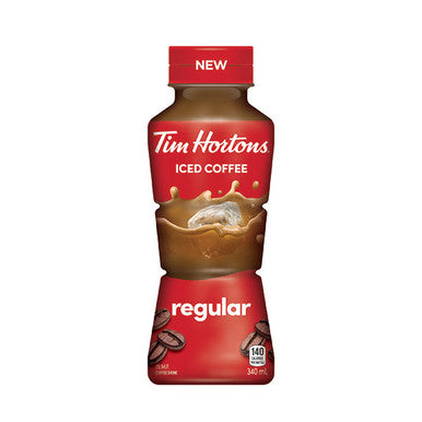 Tim Hortons Iced Coffee Regular, 340mL/11.5oz., 12 Pack, {Imported from Canada}