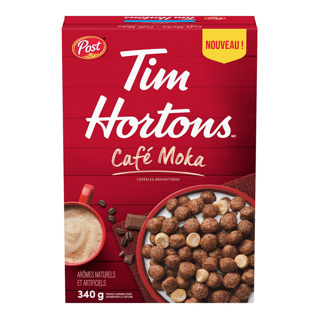 Tim Hortons Cafe Mocha Flavoured Cereal, 340g/12 oz., {Imported from Canada}