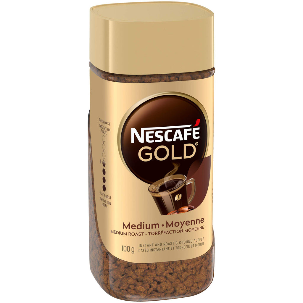 NESCAFE Gold Instant & Roast & Ground Coffee, 100g/3.5oz., Jar, (3pk) {Imported from Canada}