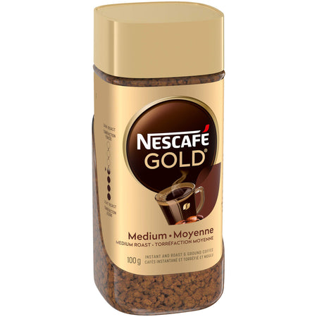 NESCAFE Gold Instant & Roast & Ground Coffee, 100g/3.5oz., Jar, (3pk) {Imported from Canada}