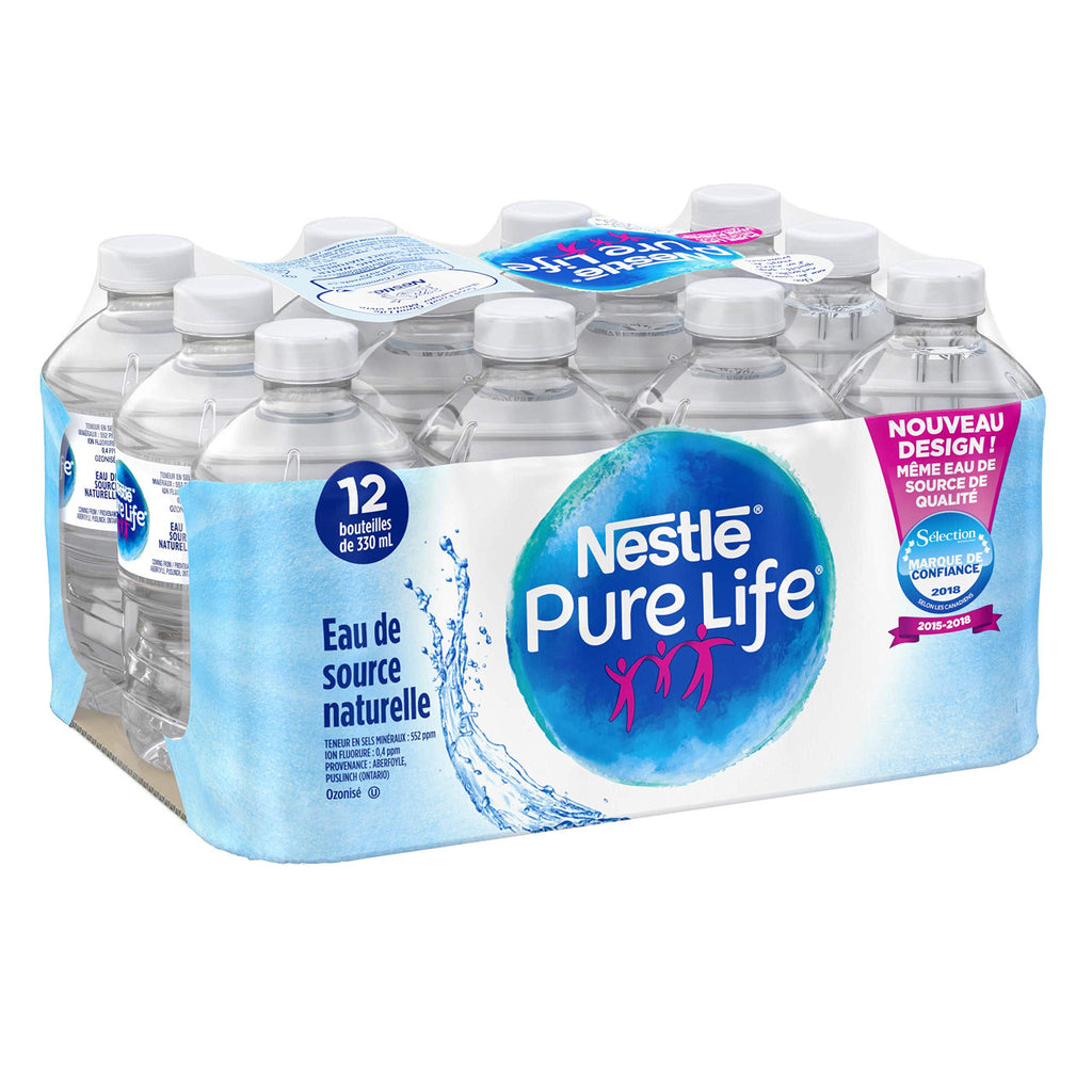 Nestle Pure Life 100% Natural Spring Water 12x330ml {Imported from Canada}