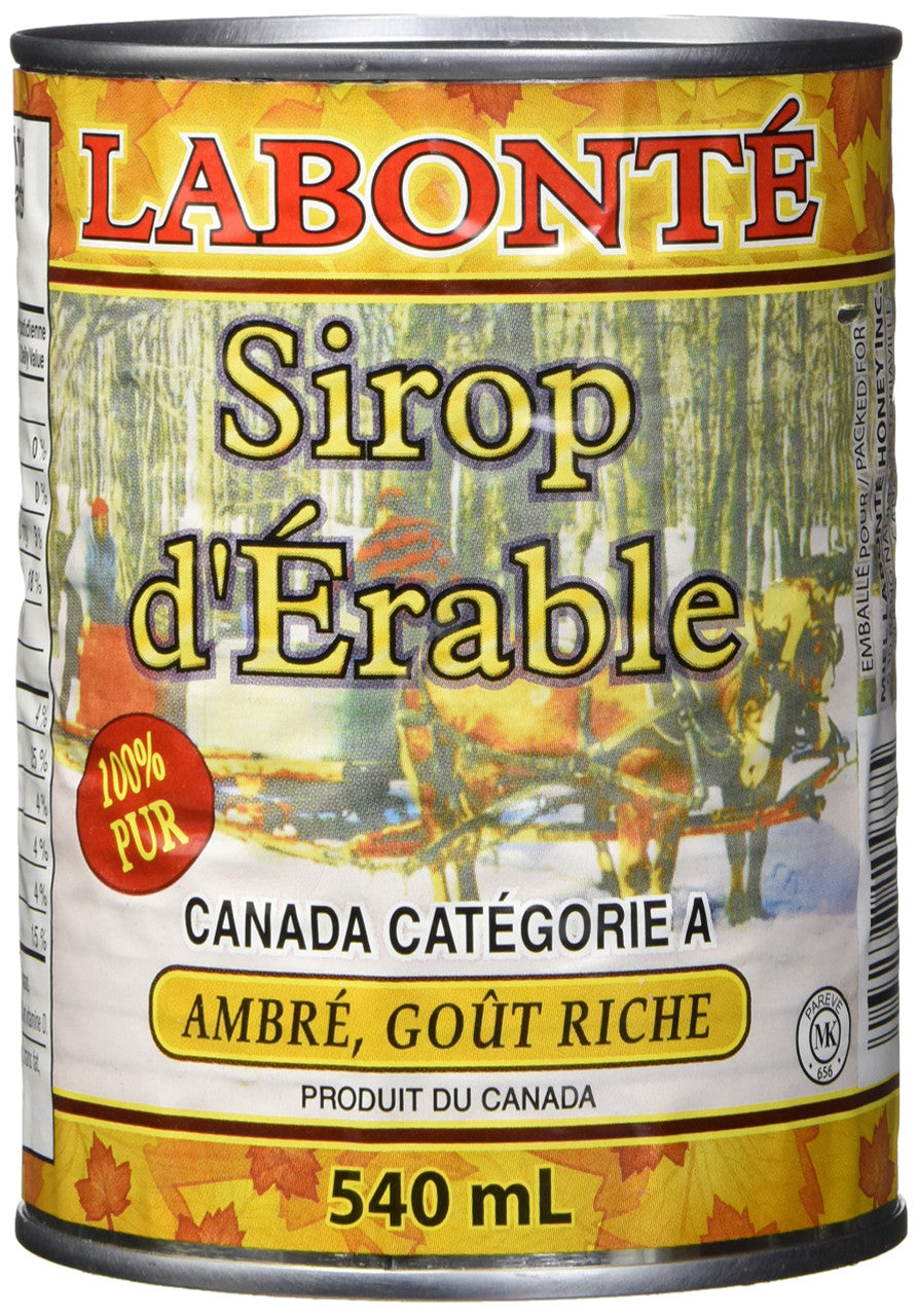 Labonte Pure Maple Syrup Amber Rich Taste 540 Mls 18.25 Oz {Imported from Canada}