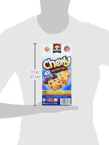 Quaker Chewy Chocolate Chip Bars- Club Size 48 Bars {Imported from Canada}