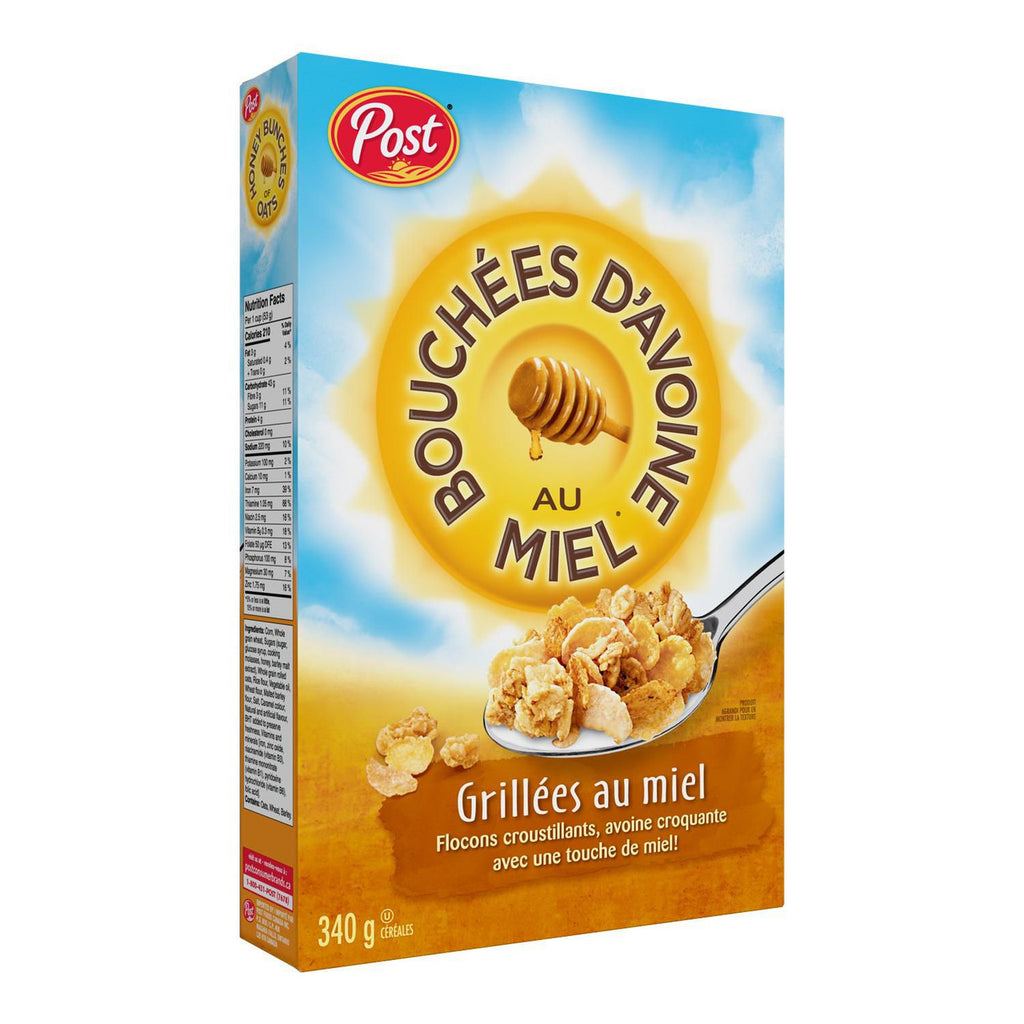 Post Honey Bunches of Oats Honey Roasted Cereal, 340g/12 oz. Box {Imported from Canada}