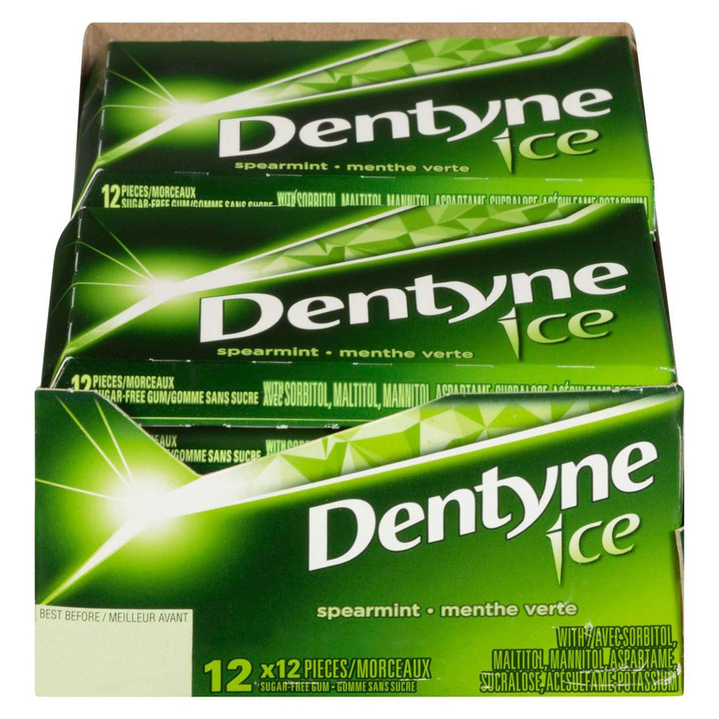 Dentyne Ice Bubble Gum, Spearmint, 12 Count {Imported from Canada}