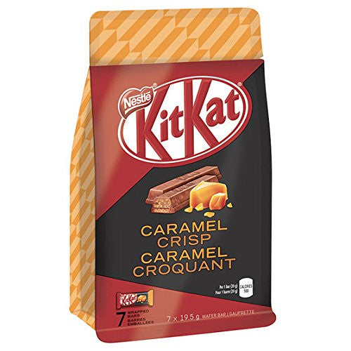 Nestle Kit Kat Caramel Crisp Chocolate, 7ct x 19.5g each {Imported from Canada}