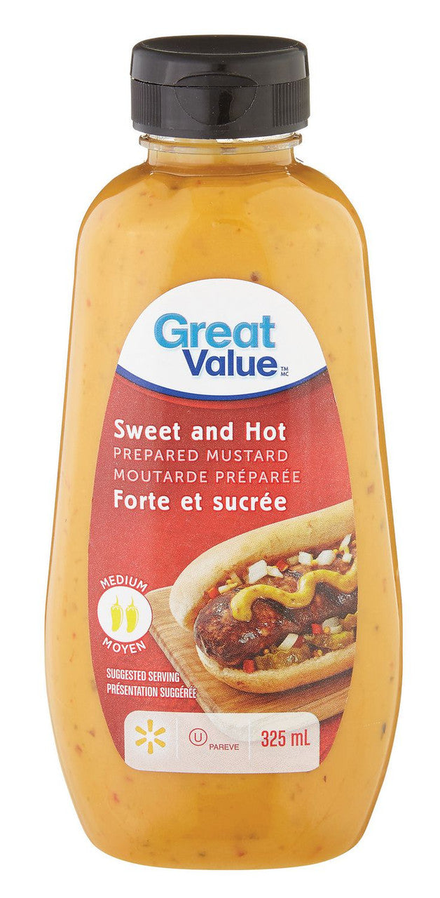 Great Value Sweet & Hot Prepared Mustard 325ml/11 oz. {Imported from Canada}