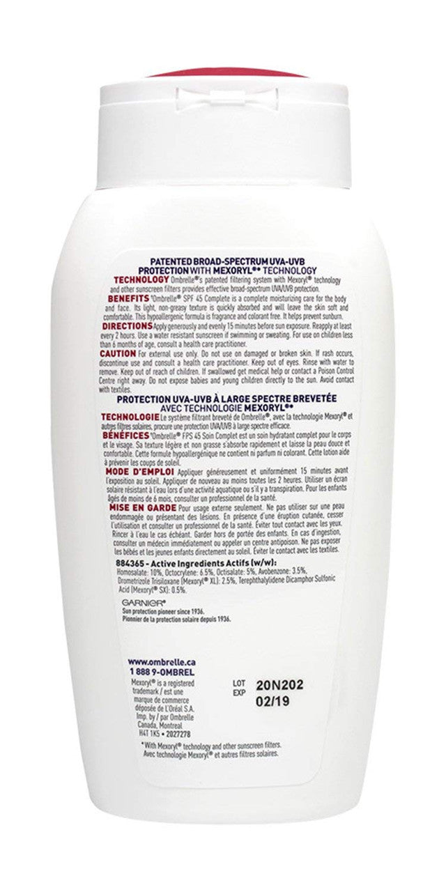 L'Oreal Ombrelle Sunscreen SPF 45 w/ MEXORYL LARGE 8 oz size Blocks UVA & UVB