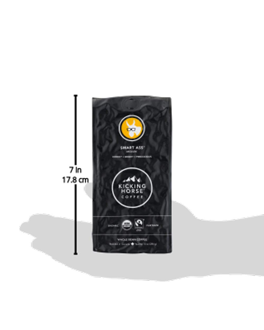 Kicking Horse Smart Ass Medium Roast Ground Coffee 284g/10 oz, (3 pk) {Imported from Canada}