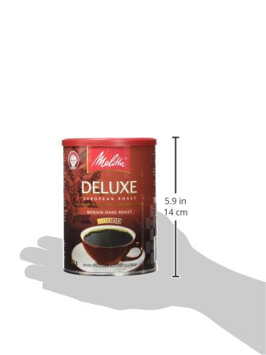 MELITTA European Deluxe, Ground Coffee, 100% Arabica Coffee Beans, 300g/10.6oz. (Imported from Canada)