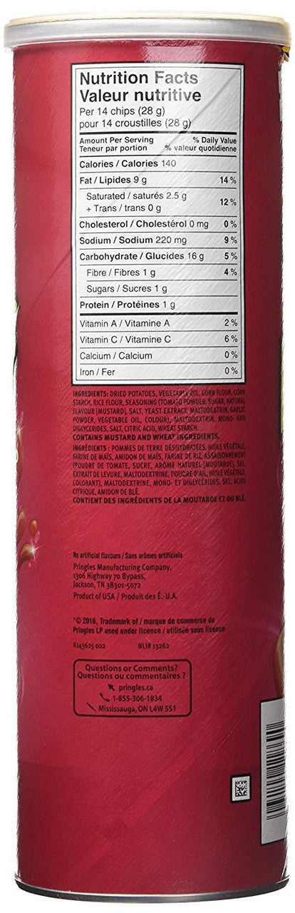 Pringles Potato Chips, Ketchup, 156 grams/5.50oz, {Imported from Canada}