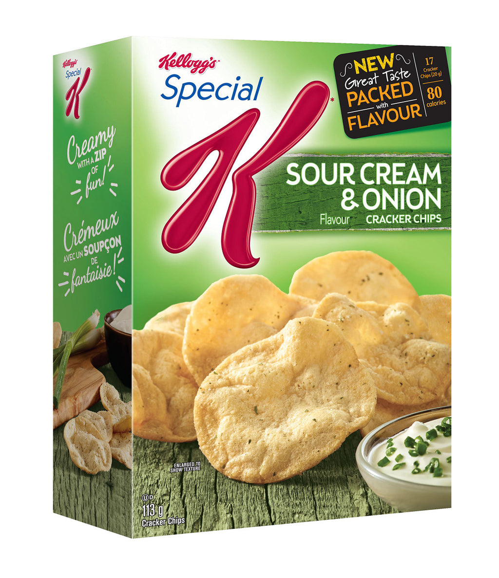 Kellogg's Special K Cracker Chips Sour Cream and Onion 113 Gram/3.98oz {Imported from Canada}