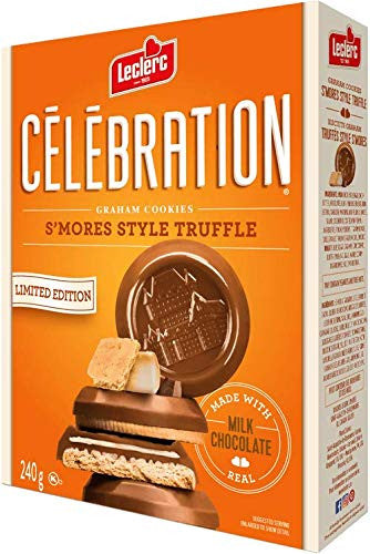 Leclerc Celebration Graham Cookies S'Mores Style Truffle, 240g/8.5 oz, {Imported from Canada}