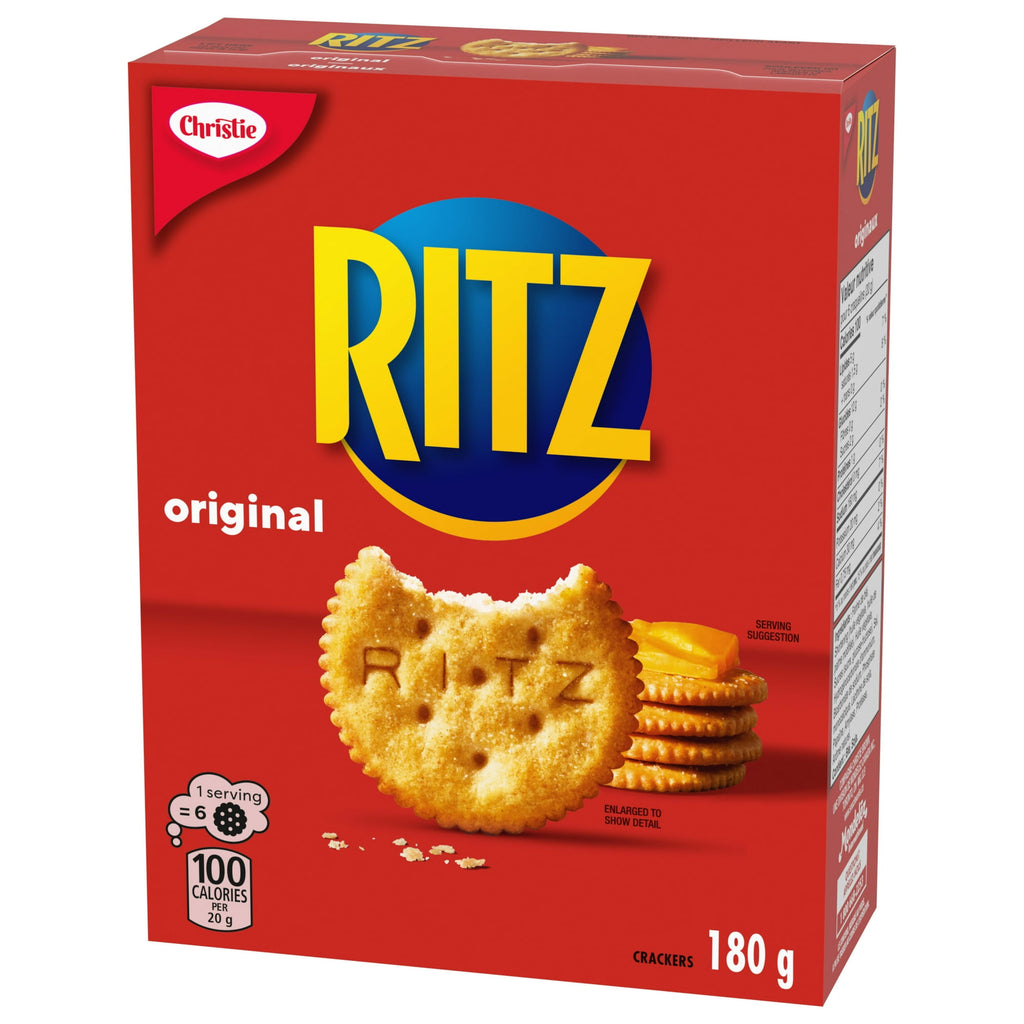 Christie Ritz Original Crackers, 180g/6.3 oz. - Left Side of Box