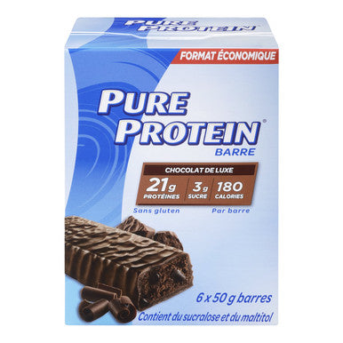 Pure Protein Bars, Gluten Free, Chocolate Deluxe, 50g, 6ct, {Imported from Canada}