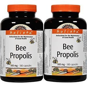 Holista Bee Propolis 500 mg 180 capsules (pack of 2){Imported from Canada}