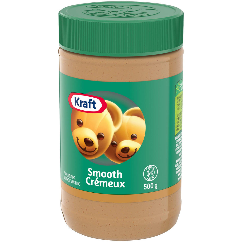 KRAFT Peanut Butter - Smooth 500g/17.6oz. (Imported from Canada)