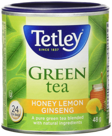 Tetley Honey Lemon Ginseng Green Tea 24ct, 48g/1.7oz (Imported from Canada)