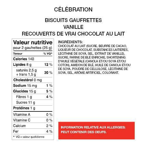 Leclerc Celebration Vanilla Wafer Cookies, 240g/8.5 oz., {Imported from Canada}