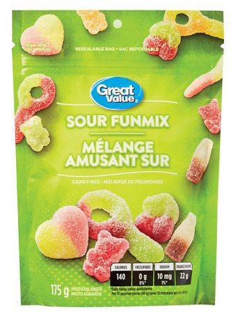 Great Value Sour Funmix Candy Mix, 175g/6.2oz., {Imported from Canada}